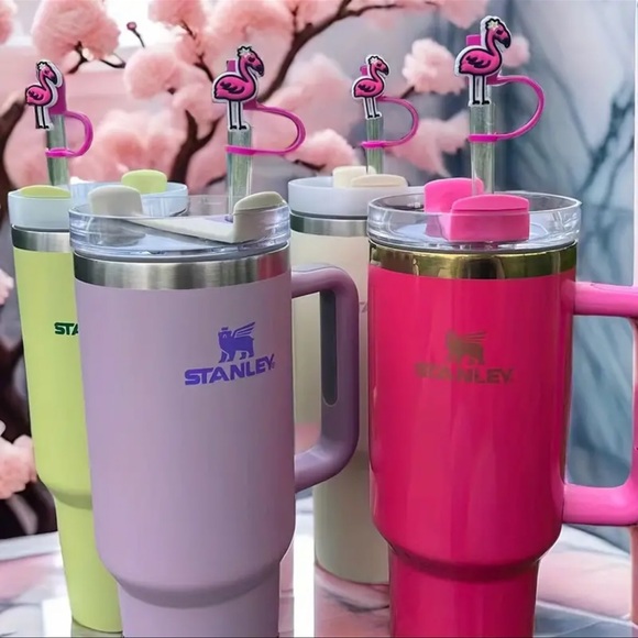 Flamingo Silicone Straw Cover for Tumblers, Reusable, Dustproof Straw Ca… - Picture 4 of 8